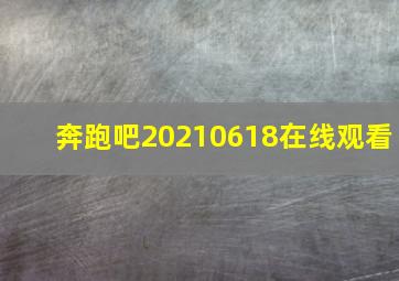 奔跑吧20210618在线观看