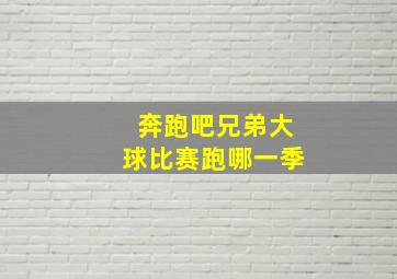 奔跑吧兄弟大球比赛跑哪一季