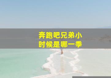 奔跑吧兄弟小时候是哪一季