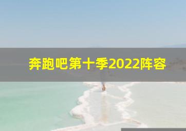 奔跑吧第十季2022阵容