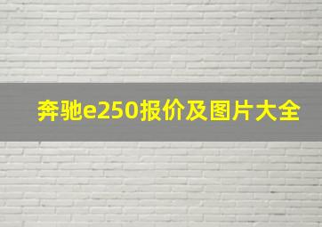 奔驰e250报价及图片大全