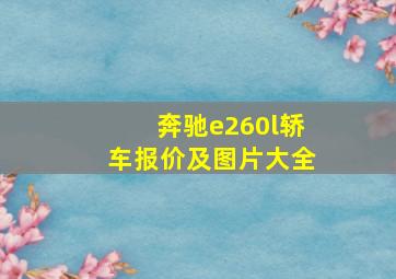 奔驰e260l轿车报价及图片大全