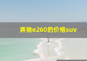 奔驰e260的价格suv