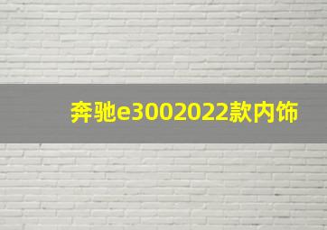 奔驰e3002022款内饰