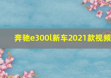 奔驰e300l新车2021款视频