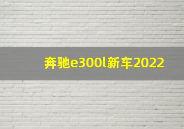 奔驰e300l新车2022