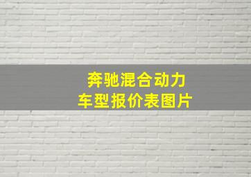 奔驰混合动力车型报价表图片