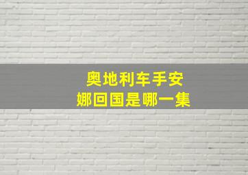 奥地利车手安娜回国是哪一集