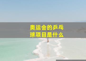 奥运会的乒乓球项目是什么