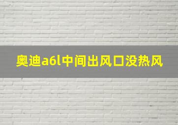 奥迪a6l中间出风口没热风