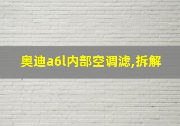 奥迪a6l内部空调滤,拆解