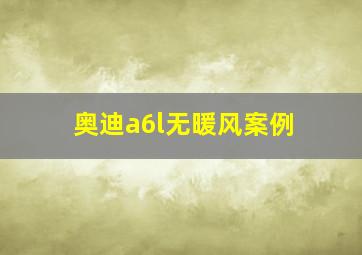 奥迪a6l无暖风案例