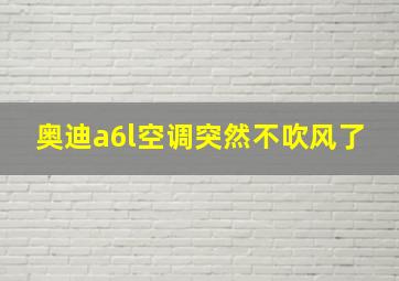 奥迪a6l空调突然不吹风了