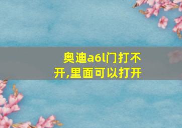 奥迪a6l门打不开,里面可以打开