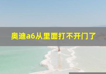 奥迪a6从里面打不开门了