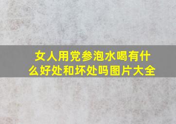 女人用党参泡水喝有什么好处和坏处吗图片大全