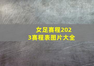 女足赛程2023赛程表图片大全