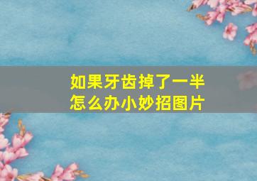 如果牙齿掉了一半怎么办小妙招图片