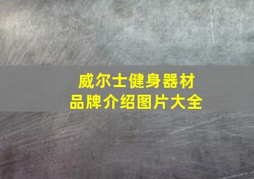 威尔士健身器材品牌介绍图片大全