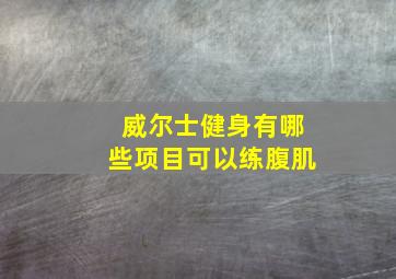 威尔士健身有哪些项目可以练腹肌