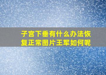 子宫下垂有什么办法恢复正常图片王军如何呢