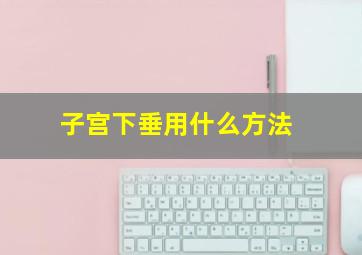 子宫下垂用什么方法