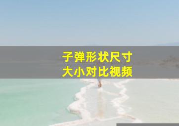 子弹形状尺寸大小对比视频