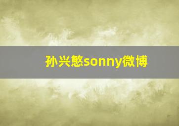 孙兴慜sonny微博