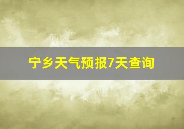 宁乡天气预报7天查询