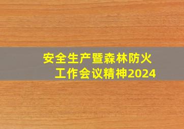 安全生产暨森林防火工作会议精神2024