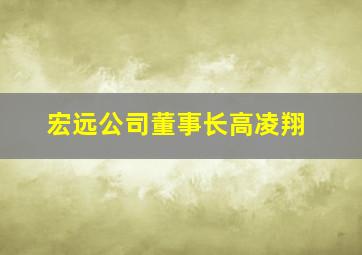 宏远公司董事长高凌翔