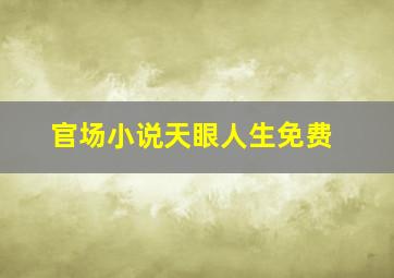 官场小说天眼人生免费