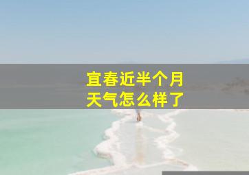 宜春近半个月天气怎么样了