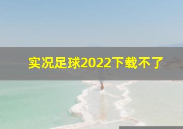 实况足球2022下载不了