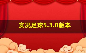 实况足球5.3.0版本