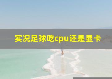 实况足球吃cpu还是显卡