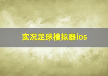 实况足球模拟器ios