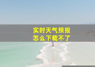 实时天气预报怎么下载不了