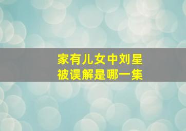 家有儿女中刘星被误解是哪一集