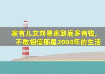 家有儿女刘星家到底多有钱,不敢相信那是2004年的生活