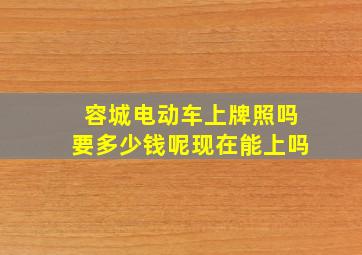 容城电动车上牌照吗要多少钱呢现在能上吗