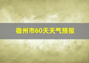 宿州市60天天气预报