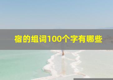 宿的组词100个字有哪些