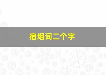 宿组词二个字