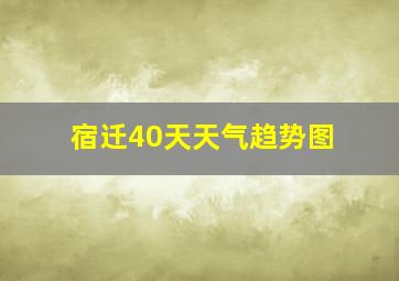 宿迁40天天气趋势图