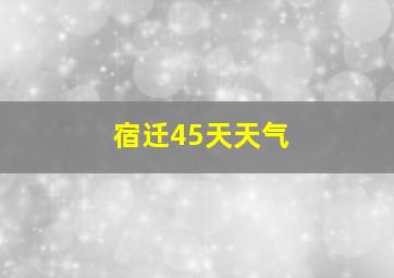 宿迁45天天气