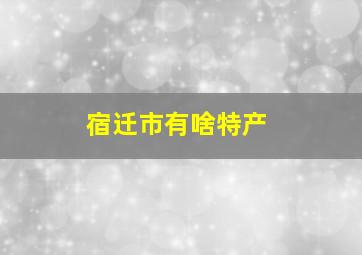 宿迁市有啥特产