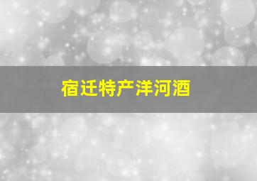 宿迁特产洋河酒