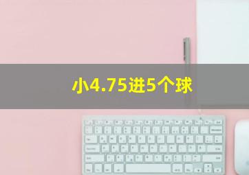 小4.75进5个球