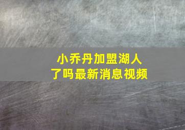 小乔丹加盟湖人了吗最新消息视频